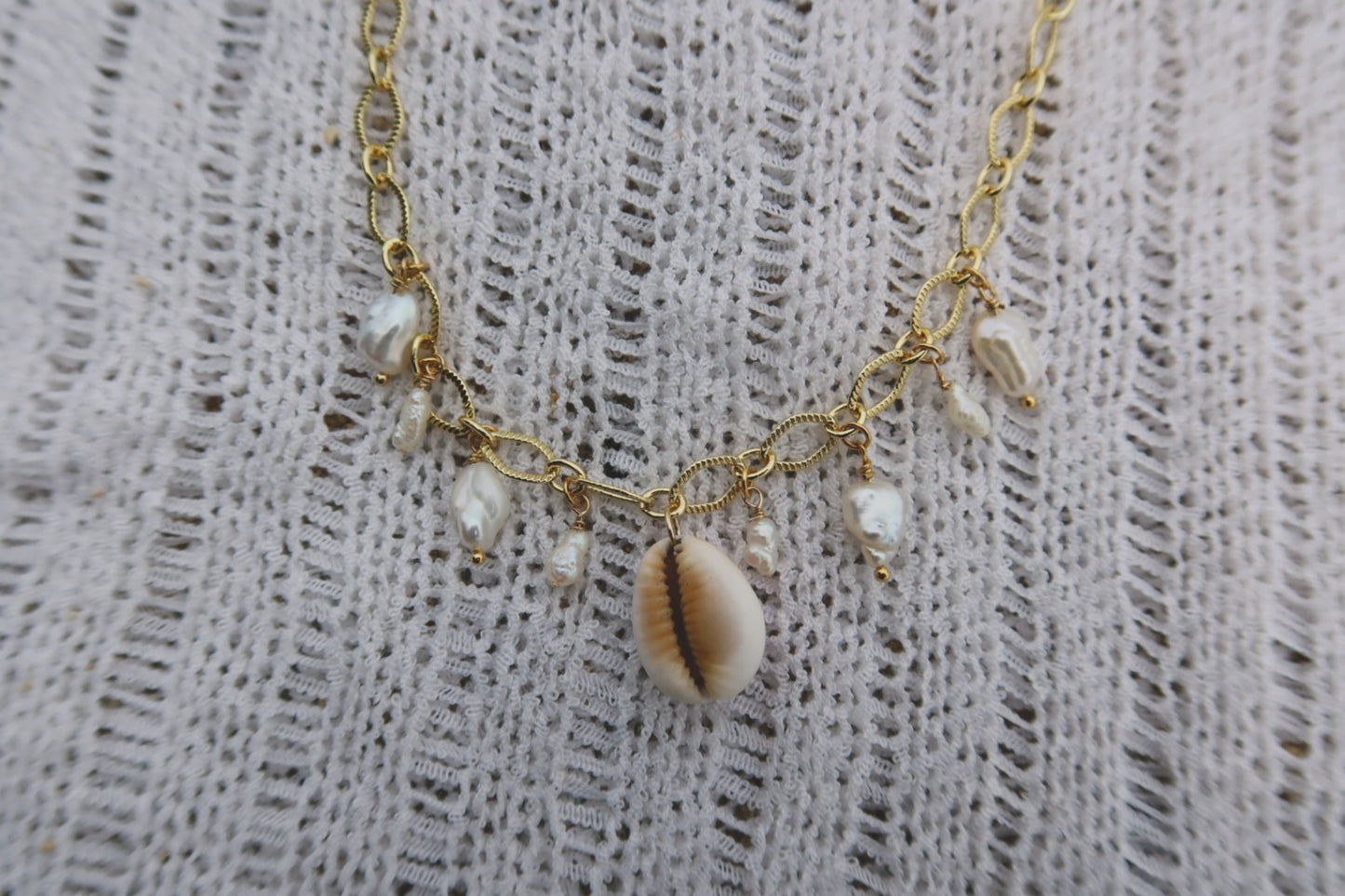 The Purple Cowrie Charm Necklace