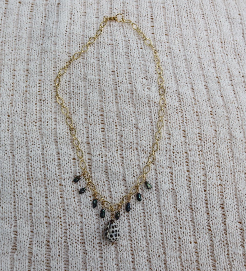 Hebrew Cone Charm Necklace