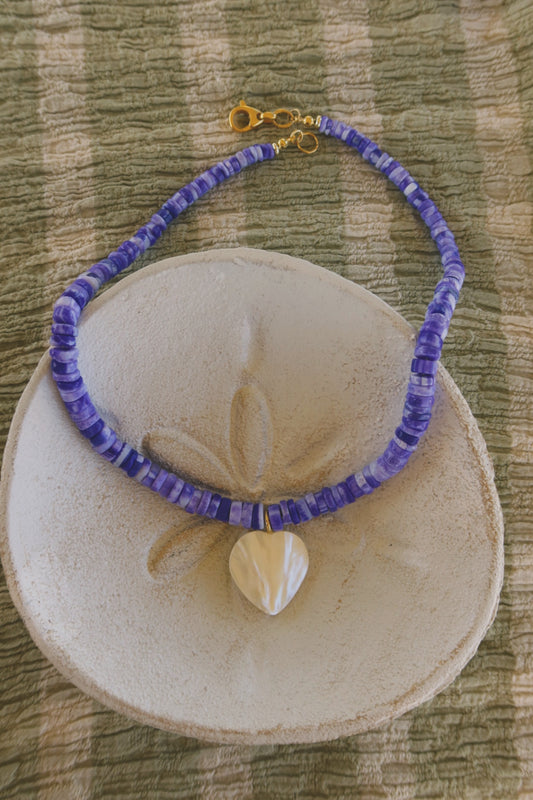 Heishi Heart Pendant