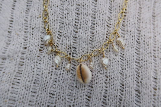 The Purple Cowrie Charm Necklace