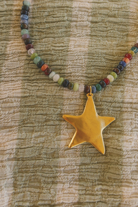 Rainbow Golden Star Pendant