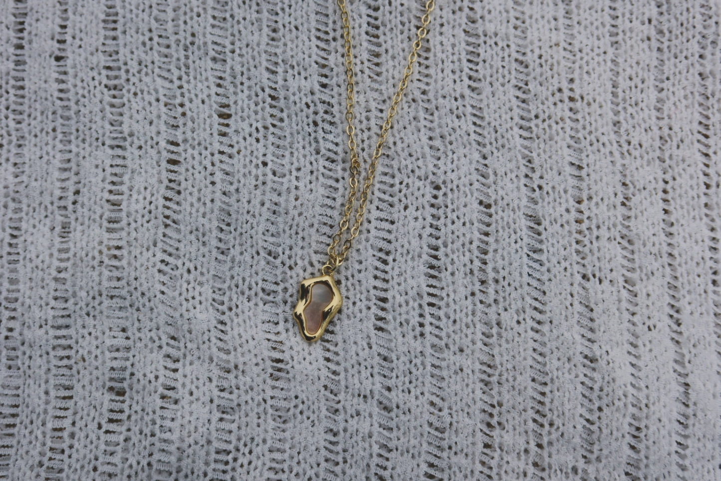 Golden Bezel Necklace