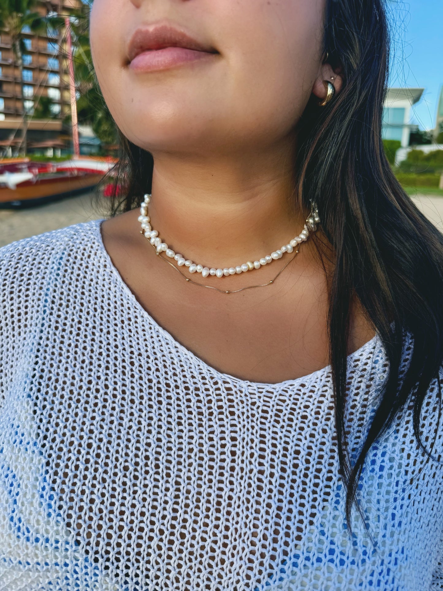 Pebble Pearl Choker