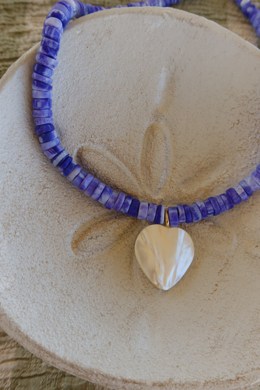 Heishi Heart Pendant