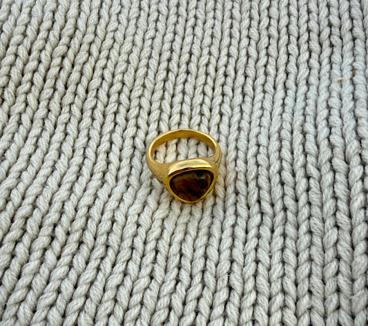 Tigers Eye Statement Ring
